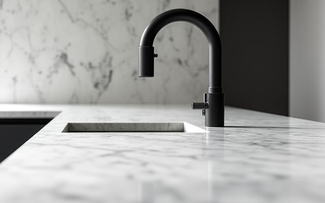 Detalle 3d de cocina minimalista